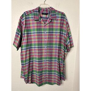 Ralph Lauren Men's Shirt Big Tall 3XLT Multicolor Plaid Classic Fit Button Down